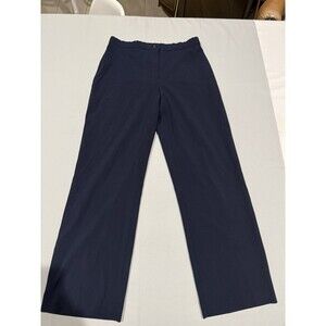 Pantology Women’s Navy Dress Pants Straight Leg Petite 8P Twill Stretch Pockets